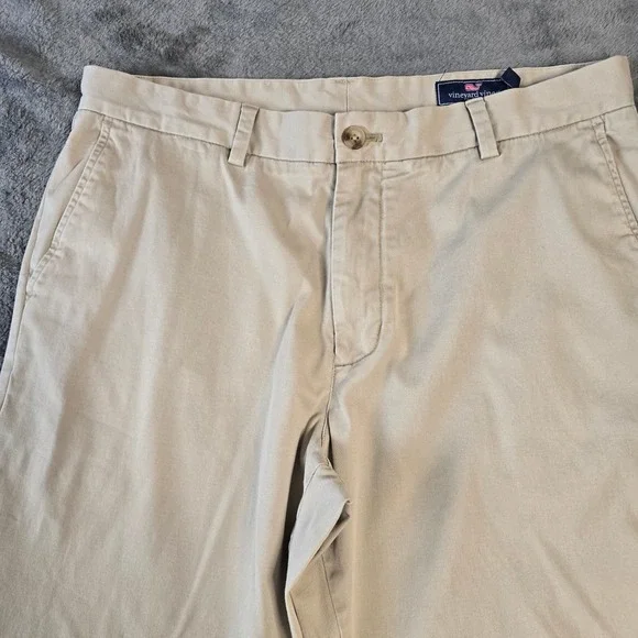 Vineyard Vines Men's Breaker Pants Khaki Tan 34x29 Cotton Twill Chinos Casual - Picture 2 of 11